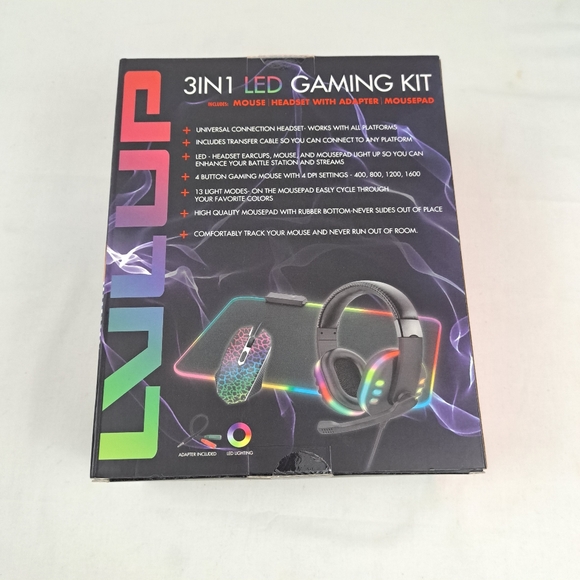 LVLUP 3 In 1  Led Light Up Gaming Kit - Picture 8 of 9